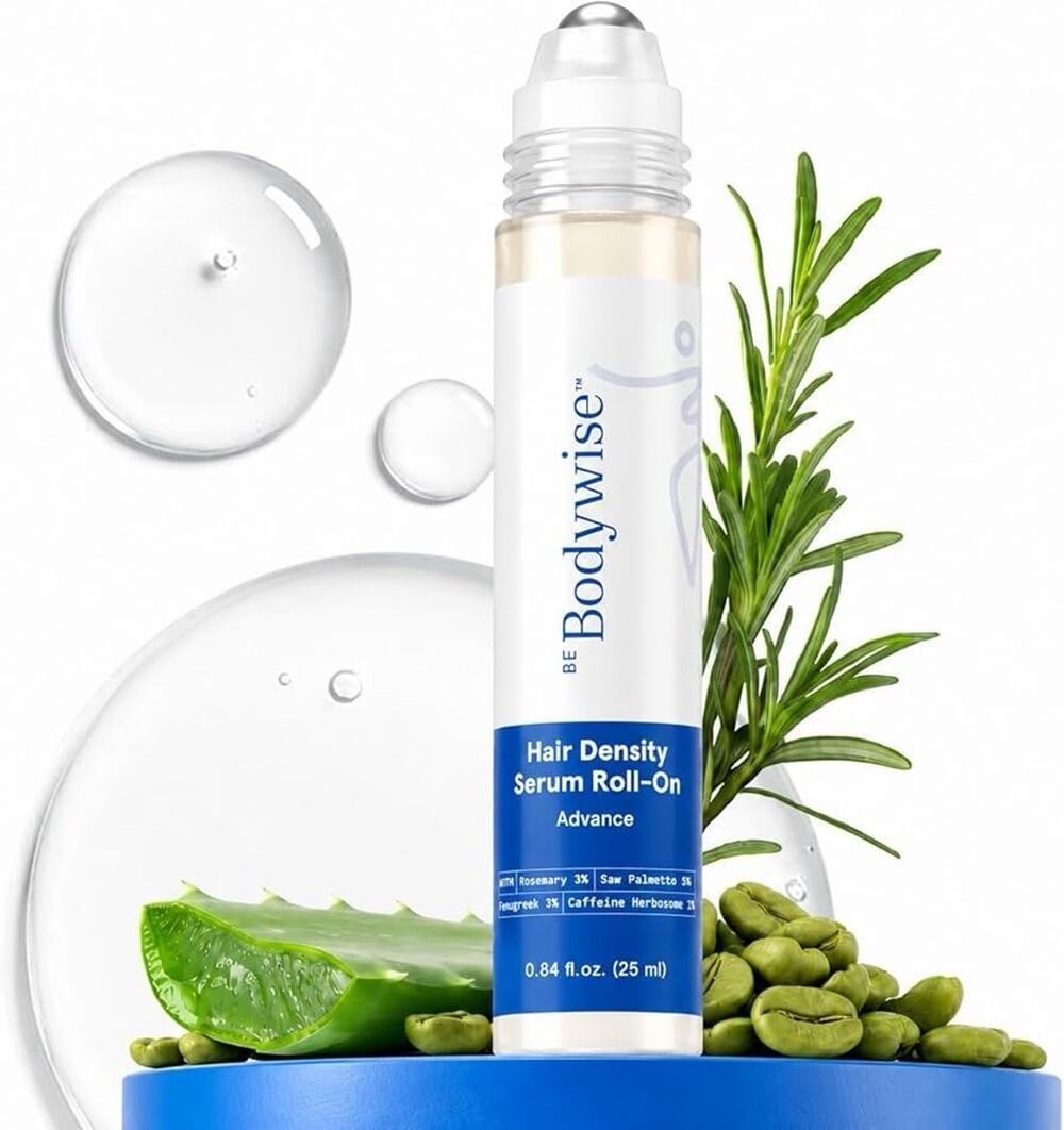 Bodywise Hair Density Serum Roll-On Advance, Rosemary Caffeine, 0.84 fl oz